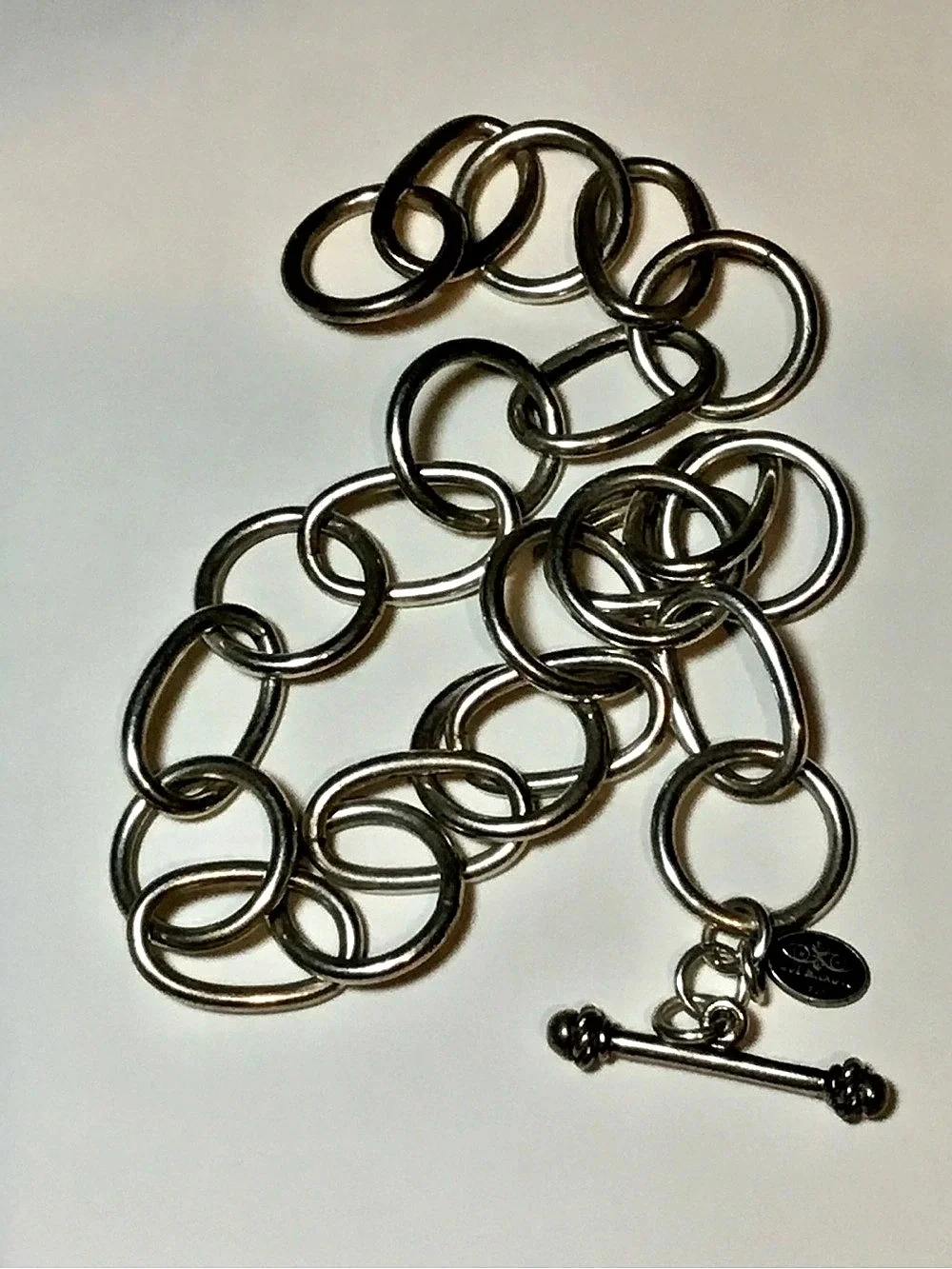 Coreen Cordova Sterling Silver Link Pendant Necklace 17”